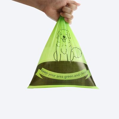 Hundekatzen-Grün-kundenspezifische Heck-Taschen-Haustier-Abfall-Sänfte Poo-Taschen mit Zufuhr