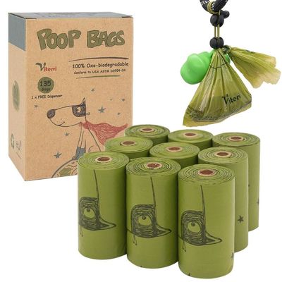 Praktische biologisch abbaubare Hundeheck-Taschen, Unscented druckten kompostierbare Hundeabfall-Taschen