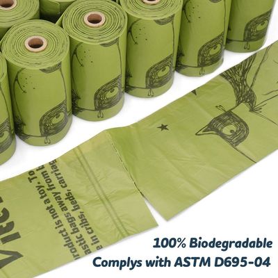 100% biologisch abbaubare Hundeabfall-Taschen-Nachfüllung Rolls mit Zufuhr-Kundenbezogenheits-Unterstützung