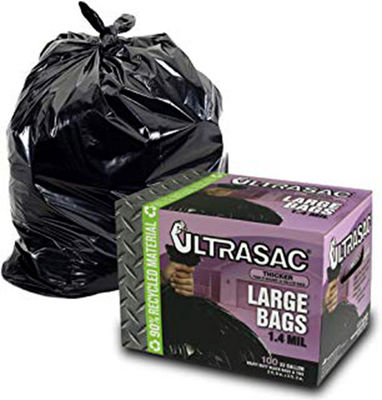 Plasticplace 55-60 Gallonen-Abfall-Taschen 1,2 Mil-klare Hochleistungsmülleimer-Zwischenlagen 38 x 58 100Count