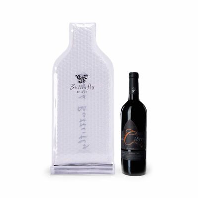 Leck-Beweis PVCplastikluftpolsterfolie-Wein-Taschen, wiederverwendbarer Wein-Flaschen-Schutz