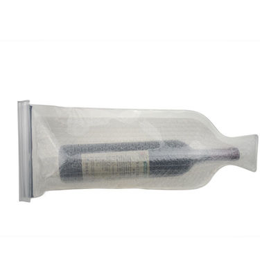 Transparente Luftpolsterfolie-Wein-Taschen, PVCplastikwein-Flaschen-Schutz-Taschen