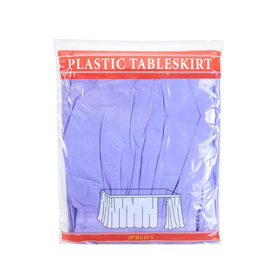 Glatte Oberflächenwegwerfplastiktabellen-Röcke für versorgenden Tischschmuck