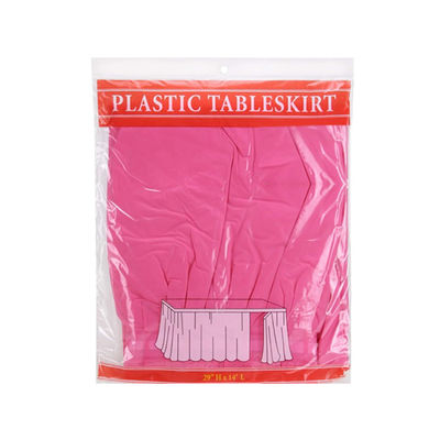 Glatte Oberflächenwegwerfplastiktabellen-Röcke für versorgenden Tischschmuck