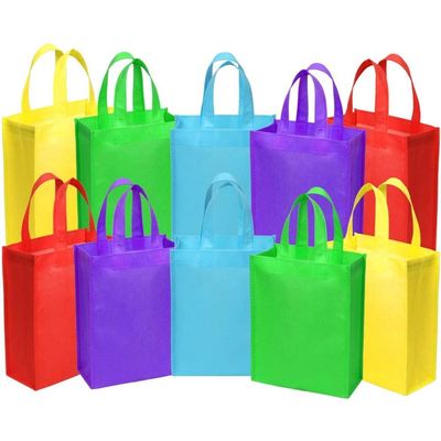 PET kundenspezifisches Plastiklogo-wiederverwendbare Einkaufstaschen mit gestempelschnittenem Griff