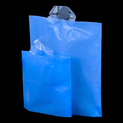 Normallack-kundenspezifisches Logo-wiederverwendbare Einkaufstaschen, weicher Schleifen-PlastikTragebeutel