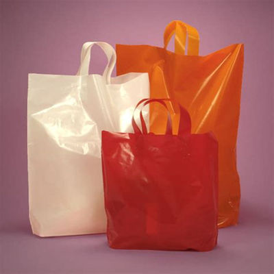 Bunte hochwertige Plastikeinkaufstasche-große Wegwerf imprägniern die Griff-Taschen, die bequem sind zu tragen