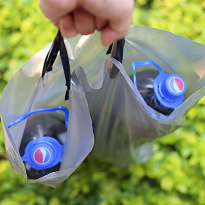Wasser abweisende biologisch abbaubare Plastikeinkaufstaschen mit Griffen