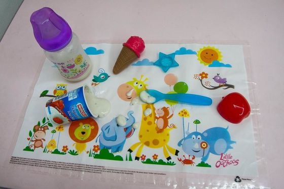 BPA geben Wegwerfbaby Placemat, pädagogisches klebendes Plastikplacemats für Babys frei