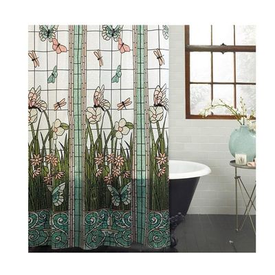 Walmart-Badezimmer-Polyester-Duschvorhang-Zwischenlage für Badezimmer-Luxusduschvorhang