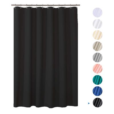 Bad-Duschvorhang des Clear Black-Farbe-Walmart-Badezimmer-Wegwerfplastik PEVA