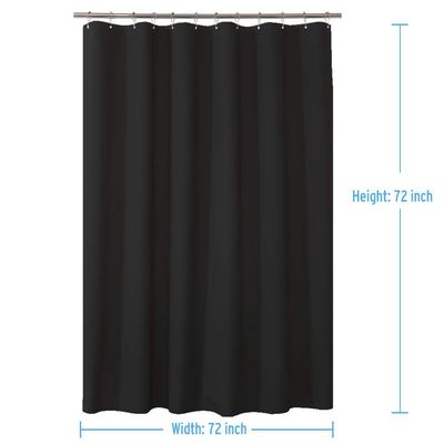 Bad-Duschvorhang des Clear Black-Farbe-Walmart-Badezimmer-Wegwerfplastik PEVA