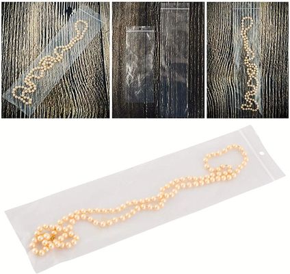 Klare Baggies-Halsketten-Taschen mit Fall-Loch-wiederversiegelbaren Plastiktaschen
