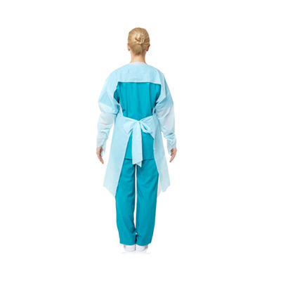 Krankenhaus benutztes Stoff-Isolierungs-Kleidwegwerf-CPE-Kleid mit langen Ärmeln