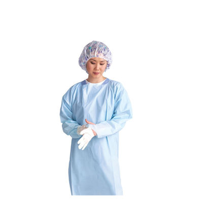 Krankenhaus benutztes Stoff-Isolierungs-Kleidwegwerf-CPE-Kleid mit langen Ärmeln