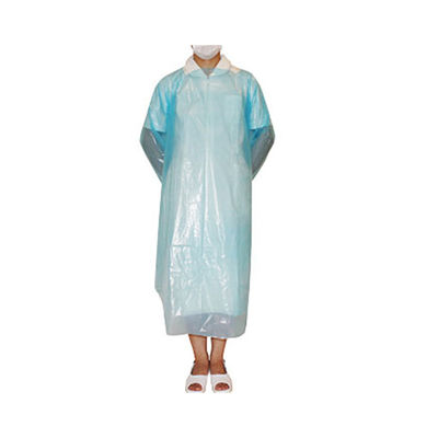 Großhandelswegwerf-CPE-Kleiderbilliges langärmliges Isolierungs-Kleid für Körper-Schutz