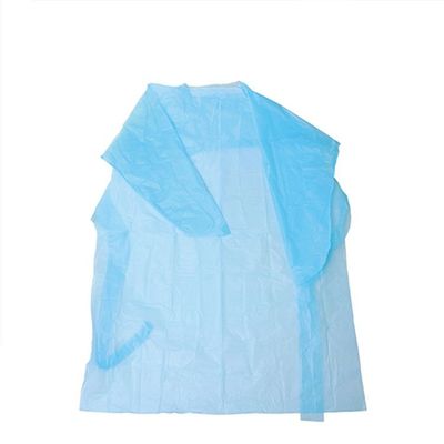 Blaues Isolierungs-Kleid Wegwerfkrankenhaus Cpe mit langen Ärmeln für Zivilverwendung