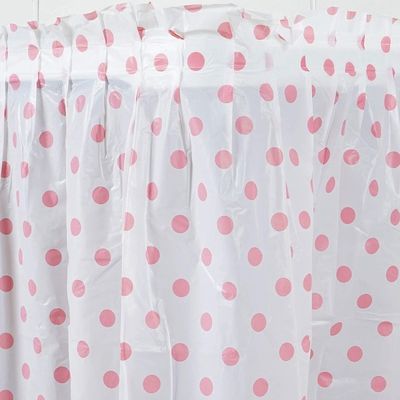 Gewohnheit druckte die Tabellen-Röcke, die mit rosa Tupfen-Muster Wasser abweisend sind