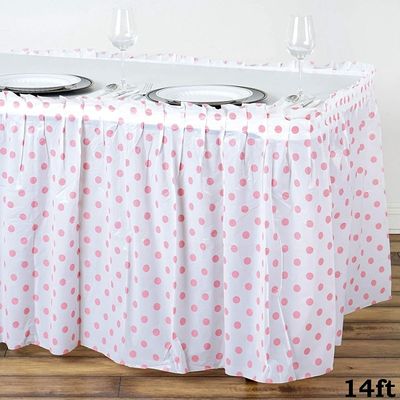 Gewohnheit druckte die Tabellen-Röcke, die mit rosa Tupfen-Muster Wasser abweisend sind