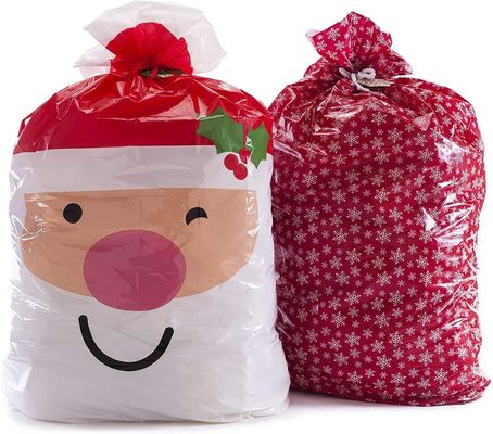 Recyclebare bunte Plastikgeschenk-Verpackungs-Taschen, riesige Weihnachtsgeschenk-Tasche
