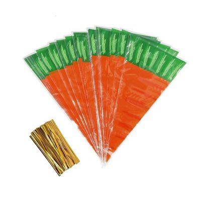Zellophan-Kegel-süße Taschen mit Karotten-Entwurf