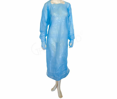 Langärmliges CPE-Kleid, leichte medizinische Wegwerfschutzkleidung