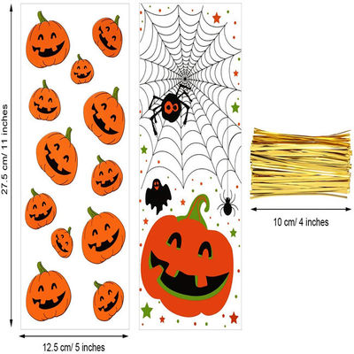 Klare Festlichkeits-Taschen Zellophan CPPs 3mils Halloween mit Torsions-Bindungen